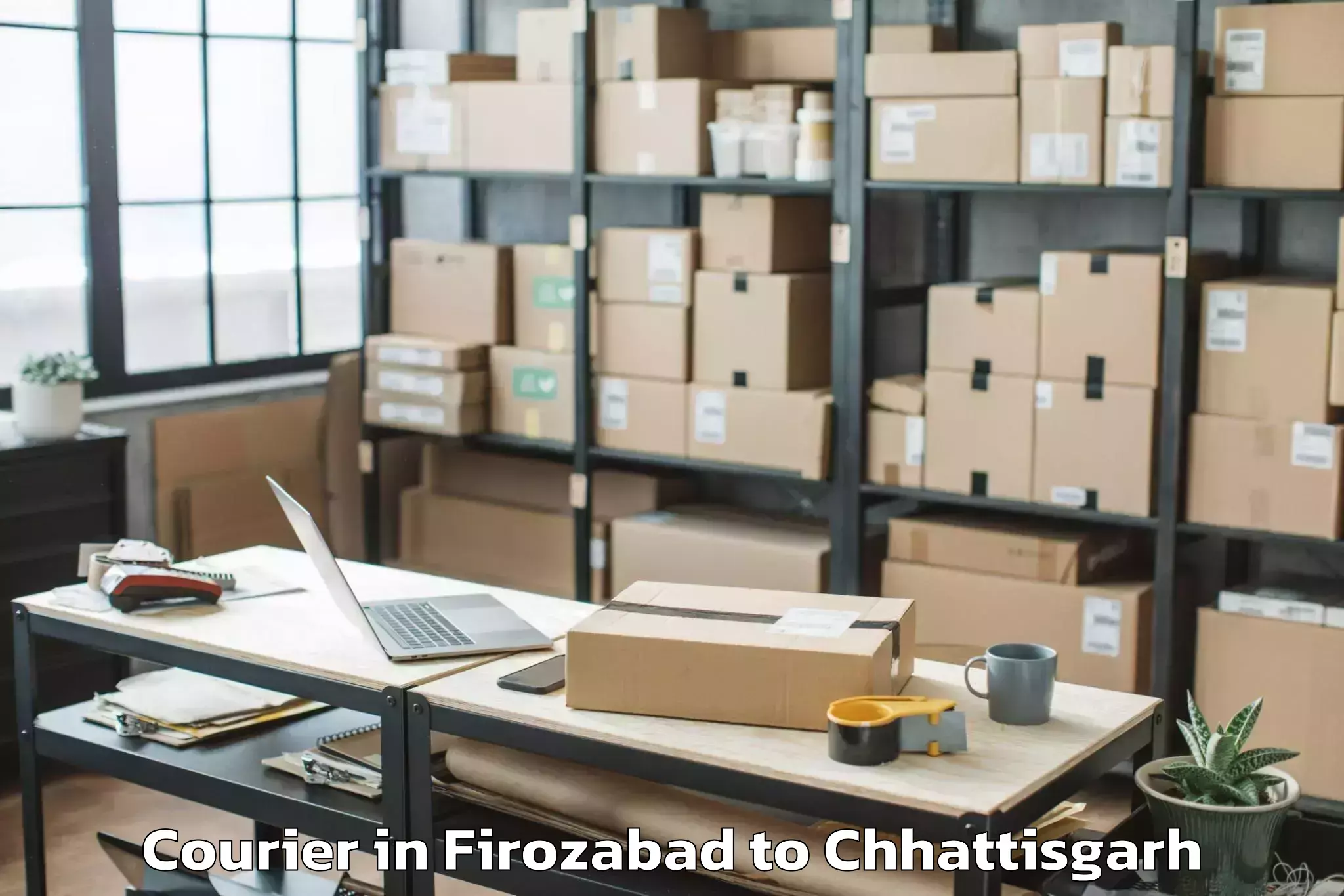 Easy Firozabad to Akaltara Courier Booking